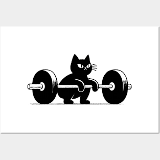 Feline Deadlift Whiz Posters and Art